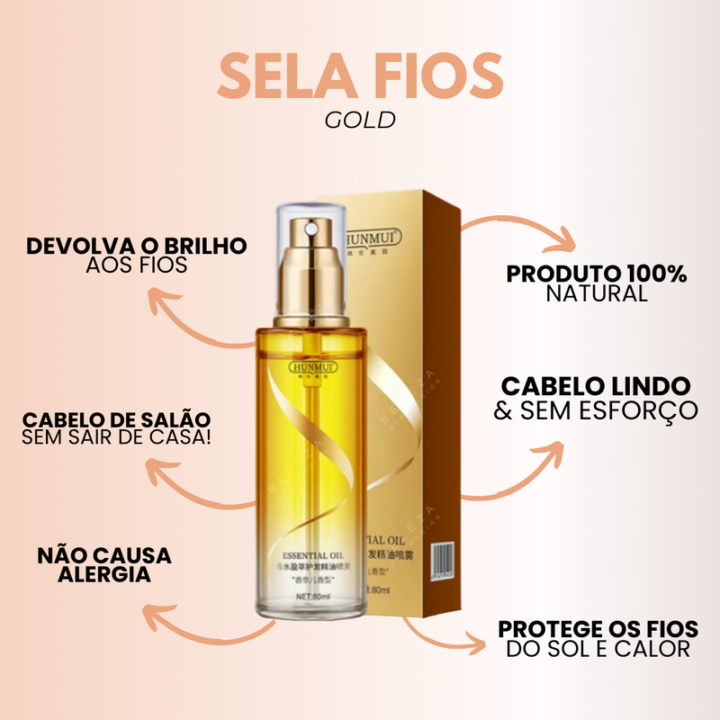 SelaFios Gold© 10 em 1: Spray Selador Multifuncional Coreano (Pague 01 Leve 02)