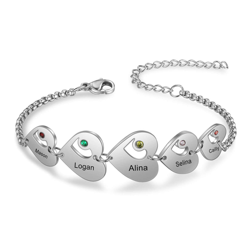 Pulseira de Coração | Nomes Personalizados JesseMade