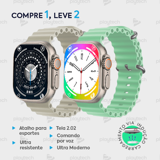 PROMOÇÃO EXLUSIVA FELIPE MUNIZ - IWO 16 Watch Ultra Séries 8 - COMPRE 1 LEVE 2 [Lançamento 2023]