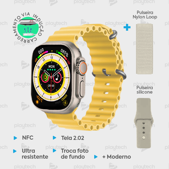 PROMOÇÃO TIKTOK - IWO 16 Watch Ultra Séries 8 + 2 Pulseiras de Brinde [Lançamento 2023]