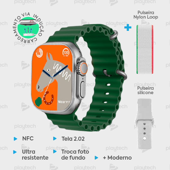 PROMOÇÃO TIKTOK - IWO 16 Watch Ultra Séries 8 + 2 Pulseiras de Brinde [Lançamento 2023]